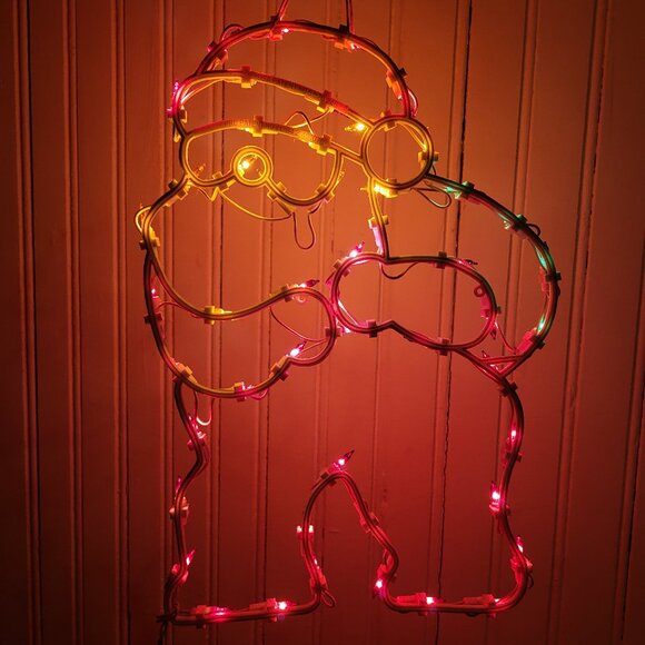 Vintage Christmas - Santa Silhouette - Window display - Retro Christmas Decor - Picture 1 of 11